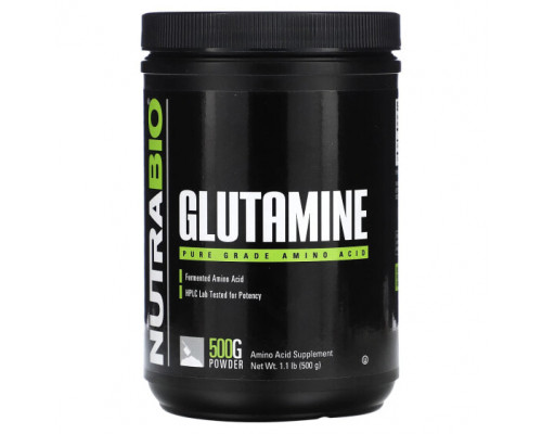 Аминокислоты NutraBio, Глютамин, 500 г (1,1 фунта) Аминокислоты NutraBio, Глютамин, 500 г (1,1 фунта)