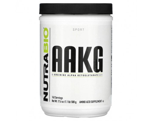 Аминокислоты NutraBio, AAKG`` 500 г (1,1 фунта) Аминокислоты NutraBio, AAKG`` 500 г (1,1 фунта)