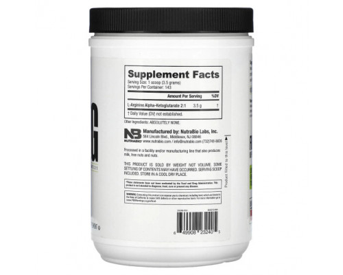 Аминокислоты NutraBio, AAKG`` 500 г (1,1 фунта) Аминокислоты NutraBio, AAKG`` 500 г (1,1 фунта)