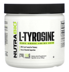 Аминокислоты NutraBio, L-тирозин, 150 г (5,3 унции)