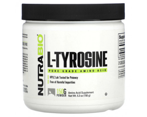 Аминокислоты NutraBio, L-тирозин, 150 г (5,3 унции) Аминокислоты NutraBio, L-тирозин, 150 г (5,3 унции)