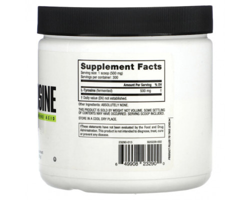 Аминокислоты NutraBio, L-тирозин, 150 г (5,3 унции) Аминокислоты NutraBio, L-тирозин, 150 г (5,3 унции)