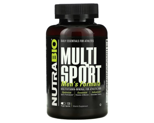 NutraBio Labs, формула для мужчин MultiSport, 120 вегетарианских капсул NutraBio Labs, формула для мужчин MultiSport, 120 вегетарианских капсул