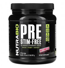 Аминокислоты NutraBio, Pre-Workout Performance Igniter, без стимуляторов, с арбузом, 557 г (1,2 фунта)