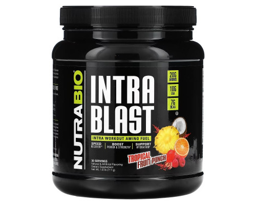 Nutrabio Labs, Intra Blast, Intra Workout Amino Fuel, Tropical Fruit Punch, 1.6 lb (717 g) Nutrabio Labs, Intra Blast, Intra Workout Amino Fuel, Tropical Fruit Punch, 1.6 lb (717 g)