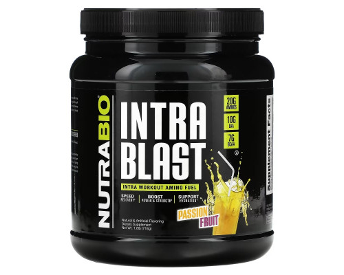 Nutrabio Labs, Intra Blast, Intra Workout Muscle Fuel, Passion Fruit, 1.6 lb (718 g) Nutrabio Labs, Intra Blast, Intra Workout Muscle Fuel, Passion Fruit, 1.6 lb (718 g)