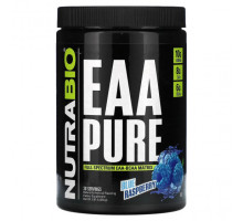 Аминокислоты NutraBio, EAA Pure, голубая малина, 393 г (0,87 фунта)