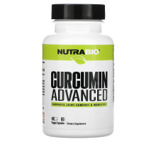NutraBio Labs, Curcumin Advanced, 60 V-Caps