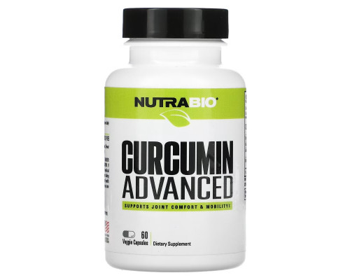 NutraBio Labs, Curcumin Advanced, 60 V-Caps NutraBio Labs, Curcumin Advanced, 60 V-Caps