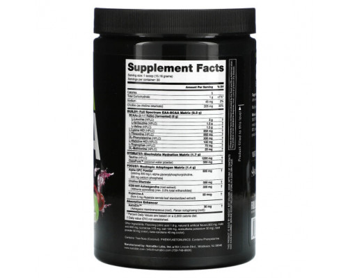 Аминокислоты NutraBio, Альфа EAA, вишня с лаймом, 455 г Аминокислоты NutraBio, Альфа EAA, вишня с лаймом, 455 г