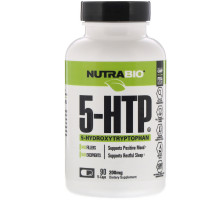 NutraBio Labs, 5-гидрокситриптофан, 200 мг, 90 растительных капсул