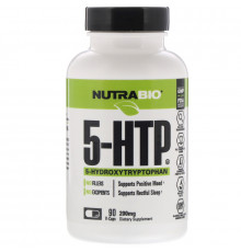 NutraBio Labs, 5-гидрокситриптофан, 200 мг, 90 растительных капсул