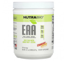 Аминокислоты NutraBio, EAA, клубничный лимонад, 401 г (0,88 фунта)