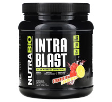 Nutrabio Labs, Intra Blast, заряд аминокислот для восстановления после тренировки, клубника с лимоном, 740 г