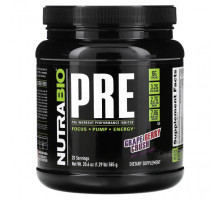 Аминокислоты NutraBio, Pre-Workout Performance Igniter, Grape Berry Crush, 585 г (1,29 фунта)