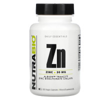 NutraBio Labs, Zn, Zinc, 30 mg, 120 Veggie Capsules