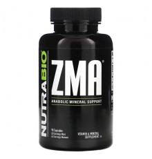 Витаминно-минеральные комплексы NutraBio, ZMA`` 90 капсул