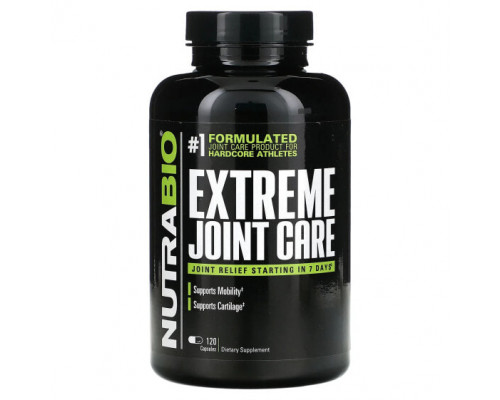 Глюкозамин, Хондроитин, МСМ NutraBio, Extreme Joint Care, 120 капсул Глюкозамин, Хондроитин, МСМ NutraBio, Extreme Joint Care, 120 капсул