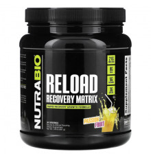 Аминокислоты NutraBio, Reload Recovery Matrix, маракуйя, 831 г (1,83 фунта)