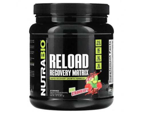 Аминокислоты NutraBio, Reload Recovery Matrix, киви и клубника, 821 г (1,81 фунта) Аминокислоты NutraBio, Reload Recovery Matrix, киви и клубника, 821 г (1,81 фунта)