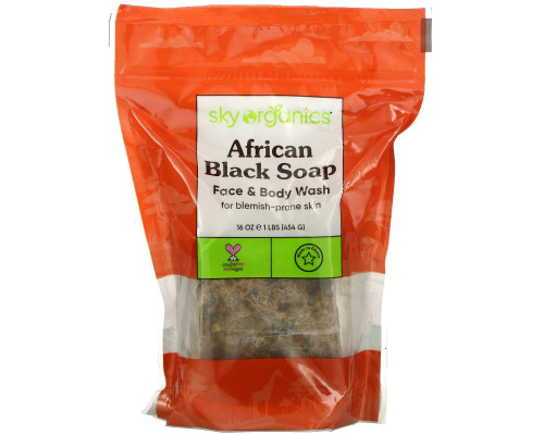 Sky Organics, 100% Pure African Black Soap Block, 16 oz (454 g) Sky Organics, 100% Pure African Black Soap Block, 16 oz (454 g)