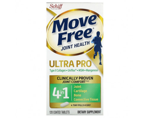 Для мышц и суставов Schiff, Move Free Joint Health, Ultra Pro, 120 таблеток в оболочке Для мышц и суставов Schiff, Move Free Joint Health, Ultra Pro, 120 таблеток в оболочке