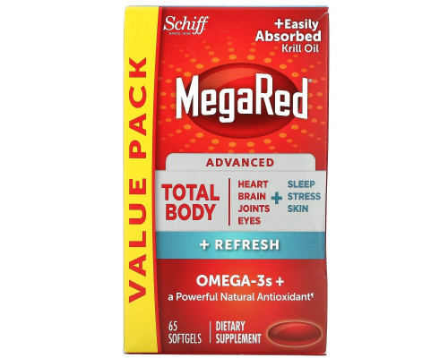 Schiff, MegaRed, Advanced Total Body + Refresh, 65 Softgels Schiff, MegaRed, Advanced Total Body + Refresh, 65 Softgels