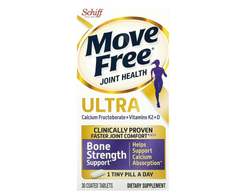 Schiff, Move Free Joint Health, Ultra, Bone Strength Support, 30 Coated Tablets Schiff, Move Free Joint Health, Ultra, Bone Strength Support, 30 Coated Tablets