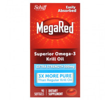 Рыбий жир и Омега 3, 6, 9 Schiff, MegaRed, превосходное масло криля с омега-3, повышенная сила действия, 500 мг, 90 мягких таблеток