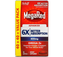 Schiff, MegaRed, Advanced, 800 mg, 80 Softgels