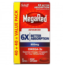Schiff, MegaRed, Advanced, 800 mg, 80 Softgels