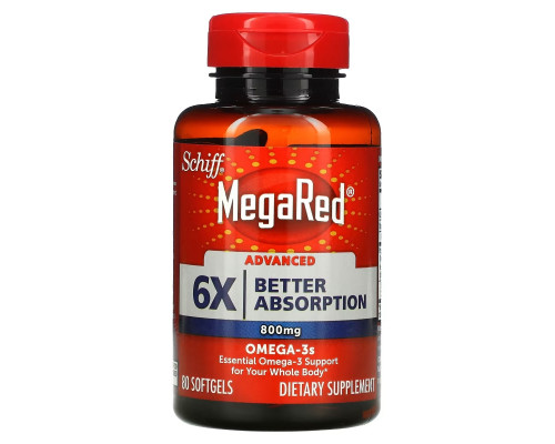 Schiff, MegaRed, Advanced, 800 mg, 80 Softgels Schiff, MegaRed, Advanced, 800 mg, 80 Softgels
