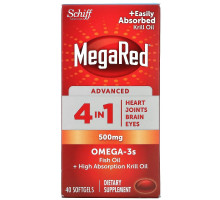 Schiff, MegaRed, Advanced 4 In 1 Omega-3s, 500 mg, 40 Softgels