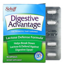Schiff, Digestive Advantage, Lactose Defense Formula, 96 Capsules