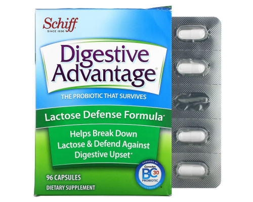 Schiff, Digestive Advantage, Lactose Defense Formula, 96 Capsules