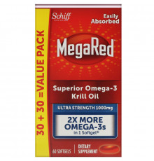 Schiff, MegaRed, Superior Omega-3 Krill Oil, 1,000 mg, 60 Softgels