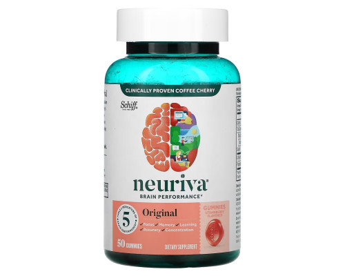 Schiff, Neuriva Brain Performance, оригинальный, со вкусом клубники, 50 жевательных таблеток Schiff, Neuriva Brain Performance, оригинальный, со вкусом клубники, 50 жевательных таблеток