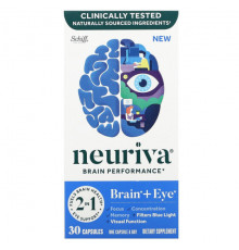 Для глаз Schiff, Neuriva Brain Performance, 30 капсул