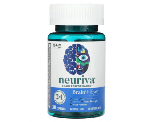 Для глаз Schiff, Neuriva Brain Performance, 30 капсул Для глаз Schiff, Neuriva Brain Performance, 30 капсул