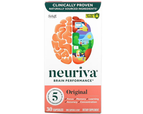 Schiff, Neuriva Brain Performance, Original, 30 Capsules Schiff, Neuriva Brain Performance, Original, 30 Capsules