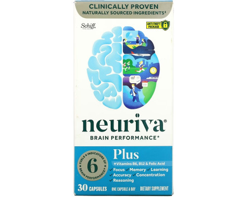 Schiff, Neuriva Brain Performance, Plus, 30 Capsules Schiff, Neuriva Brain Performance, Plus, 30 Capsules