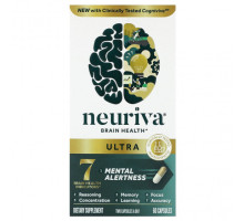 Улучшение памяти и работы мозга Schiff, Neuriva Brain Health, Ultra, 60 капсул