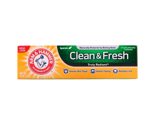 Arm & Hammer, Truly Radiant, Clean & Fresh Toothpaste, Spearmint, 4.3 oz (121 g) Arm & Hammer, Truly Radiant, Clean & Fresh Toothpaste, Spearmint, 4.3 oz (121 g)