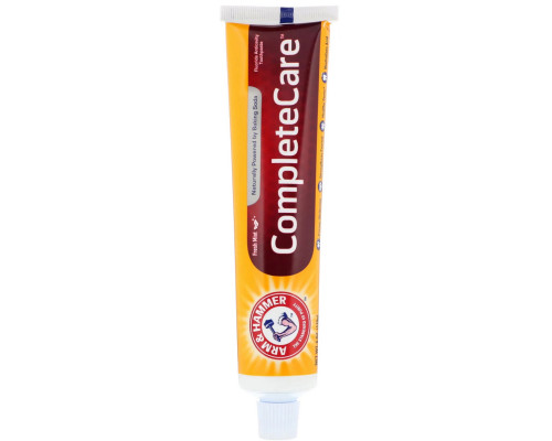 Arm & Hammer, Complete Care, Baking Soda & Peroxide Toothpaste, Plus Whitening with Stain Defense, 6.0 oz (170 g) Arm & Hammer, Complete Care, Baking Soda & Peroxide Toothpaste, Plus Whitening with Stain Defense, 6.0 oz (170 g)