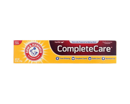 Arm & Hammer, Complete Care, Baking Soda & Peroxide Toothpaste, Plus Whitening with Stain Defense, 6.0 oz (170 g) Arm & Hammer, Complete Care, Baking Soda & Peroxide Toothpaste, Plus Whitening with Stain Defense, 6.0 oz (170 g)