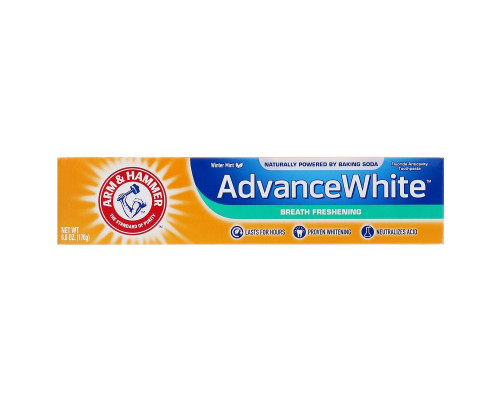 Arm & Hammer, AdvanceWhite, Breath Freshening Toothpaste, Winter Mint, 6.0 oz (170 g) Arm & Hammer, AdvanceWhite, Breath Freshening Toothpaste, Winter Mint, 6.0 oz (170 g)