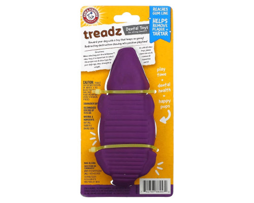 Arm & Hammer, Treadz, Dental Toys for Strong Chewers, Small Gator, 1 Toy Arm & Hammer, Treadz, Dental Toys for Strong Chewers, Small Gator, 1 Toy