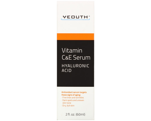 Yeouth, Vitamin C & E Serum, 2 fl oz (60 ml) Yeouth, Vitamin C & E Serum, 2 fl oz (60 ml)