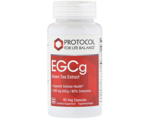 Protocol for Life Balance, EGCg Green Tea Extract, 90 Veg Capsules Protocol for Life Balance, EGCg Green Tea Extract, 90 Veg Capsules