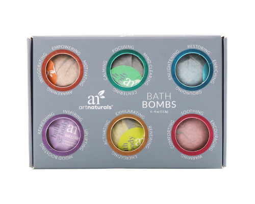 Artnaturals, Бомбочки для ванны, 6 бомбочек, 4 унц. (113 г) каждая Artnaturals, Бомбочки для ванны, 6 бомбочек, 4 унц. (113 г) каждая